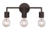 Trans Globe Placerville Bulb Style Industrial 3 Light Model: 22233 BK