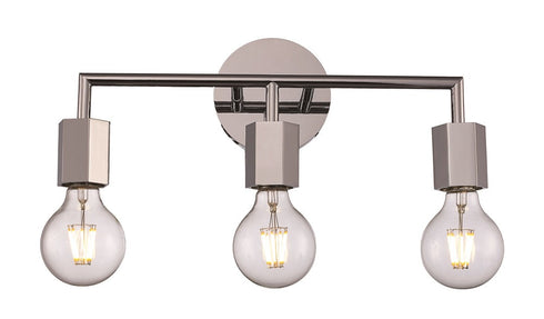Trans Globe Placerville Bulb Style Industrial 3 Light Model: 22233 BK