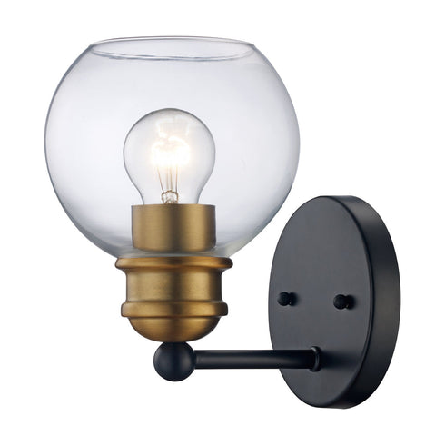 Trans Globe Polverini Two Tone 1 Light Indoor Armed Wall Model: 22051 BK-AG
