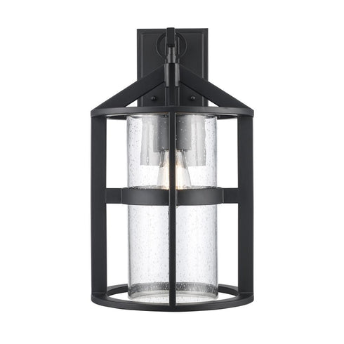 Trans Globe Prado 1 Light Outdoor Wall Sconce in Black Finish Model: 51681 BK