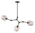 Trans Globe Quantum 3 Light PENDANT WEB CL GLS AG in Antique Gold Finish Model: PND-2091 AG