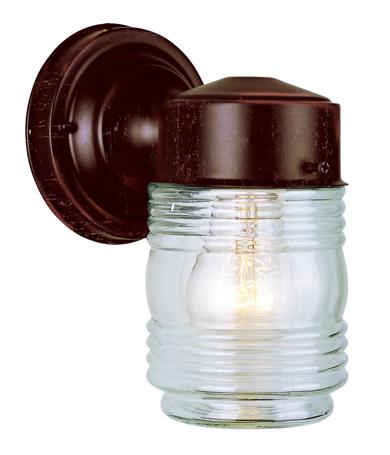 Trans Globe Quinn 1 Light Classic Glass Jar Shade Outdoor Model: 4900 BK