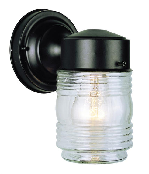 Trans Globe Quinn 1 Light Classic Glass Jar Shade Outdoor Model: 4900 BK