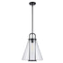 Trans Globe River 1 Light PENDANT CONE GLASS L AG in Antique Gold Finish Model: PND-2233 AG