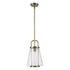 Trans Globe River 1 Light PENDANT CONE GLASS M AG in Antique Gold Finish Model: PND-2232 AG