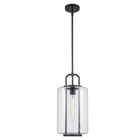 Trans Globe River 1 Light PENDANT CYLINDER GLASS L A in Antique Gold Finish Model: PND-2235 AG