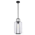 Trans Globe River 1 Light PENDANT CYLINDER GLASS L A in Antique Gold Finish Model: PND-2235 AG