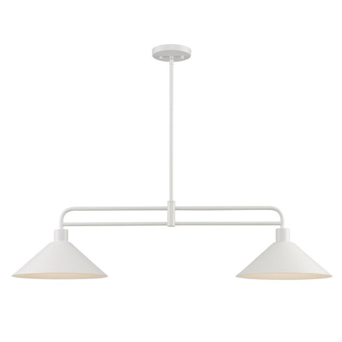 Trans Globe Roscoe 2 Light Industrial Linear Pendant in Black Finish Model: 11763 BK