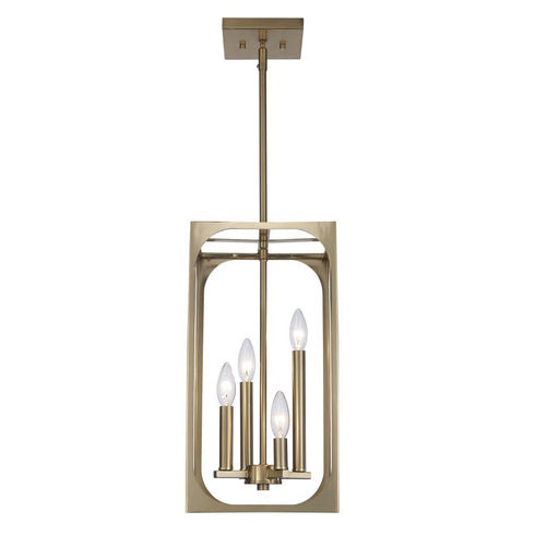 Trans Globe Ruby Ridge 4 Light Caged Pendant in Antique Gold Finish Model: 11714 AG