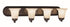 Trans Globe Rusty Collection 4 Light Glass Bell Shades Model: 3504 PC