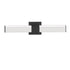 Trans Globe Saavy LED LINEAR VANITY 24 Inch SQUARE B in Black Finish Model: LED-22444 BK
