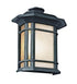 Trans Globe San Miguel Tea Stain Glass Outdoor Pocket Lantern Wall Light in Black Finish Model: 5821-1 BK