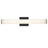 Trans Globe Sawyer 24 Inch ROUND LINEAR LED FROSTED B in Black Finish Model: LED-22564 BK