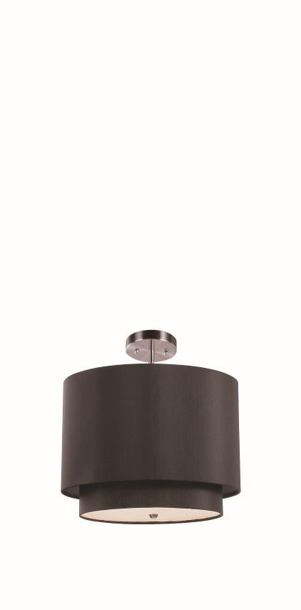 Trans Globe Schiffer 3 Light PENDANT 15 Inch Inch DOUBLE SHADE in Black Finish Model: PND-801 BK