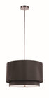 Trans Globe Schiffer 3 Light PENDANT 18 Inch Inch DOUBLE SHADE in Brushed Nickel Finish Model: PND-802 BK