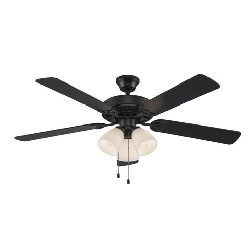Trans Globe Solana 3 Light FAN TURTLE KIT BK FROSTED in Black Finish Model: F-2005 BK