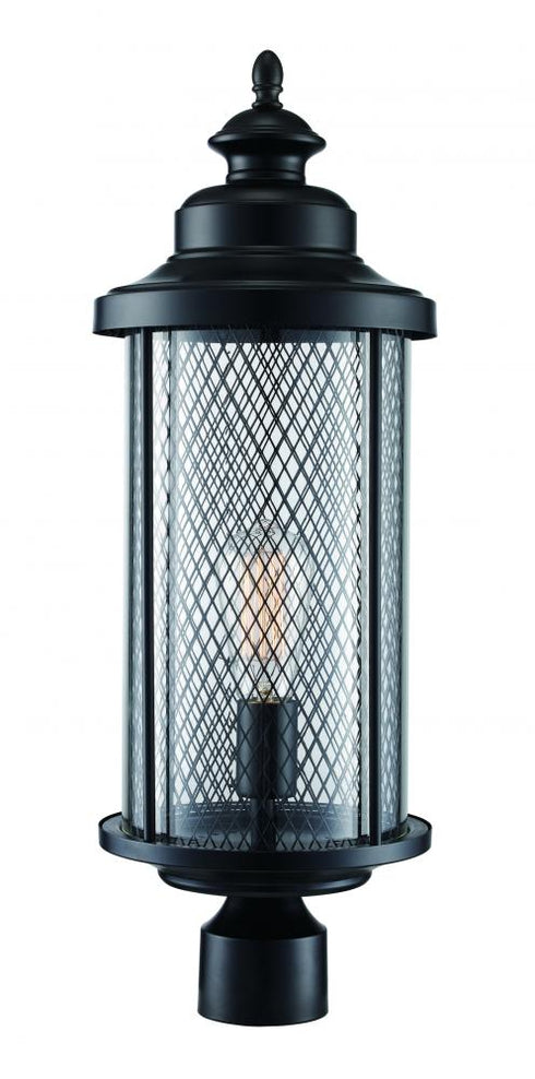 Trans Globe Stewart 20 Inch Postmount Lantern Model: 40743 BK
