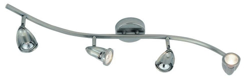 Trans Globe Stingray 4 Light TRACK WAVE GU10 in Brushed Nickel Finish Model: W-466 BN