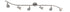 Trans Globe Stingray 6 Light TRACK WAVE GU10 DOWN RODS in Brushed Nickel Finish Model: W-466-6 BN