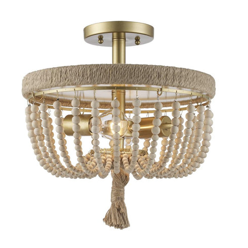 Trans Globe Taylan Flush Mount Lighting Antique Gold Model: 11606 AG