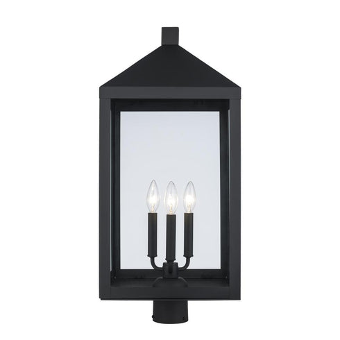 Trans Globe Tempest Post Lantern in Black Model: 51536 BK