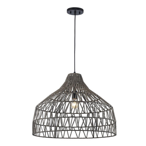 Trans Globe TidalTwists 1 Light PENDANT PULSE 24 Inch MESH BK in Black Finish Model: PND-2253 BK