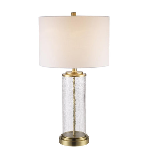 Trans Globe Tristesse 1 Light TABLE LAMP CRACKLED CYLNDR in Antique Gold Finish Model: RTL-9159 AG