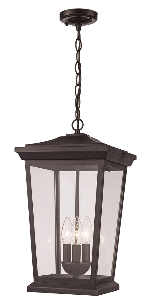 Trans Globe Turlock 19 Inch Hanging Lantern in Black Finish Model: 50775 BK
