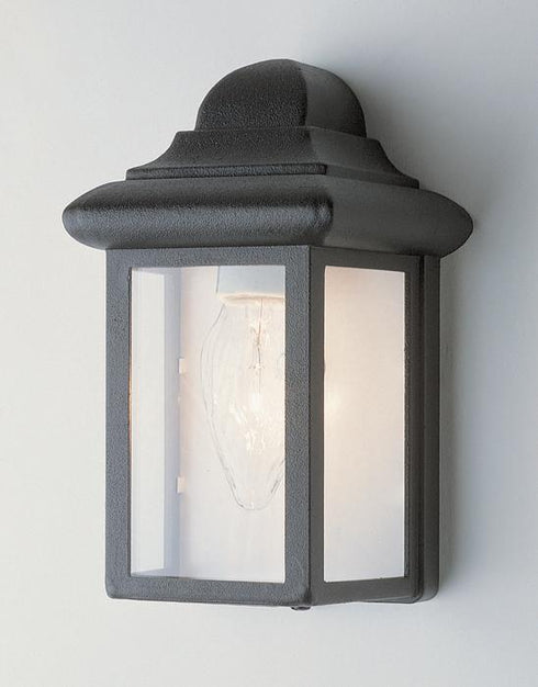 Trans Globe Vista 1 Light WALL POCKET OUTD MINI CLEA in Black Finish Model: 44835 BK