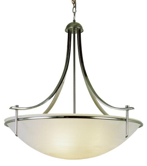 Trans Globe Vitalian 3 Light PENDANT MARBLEIZED GLASS in Brushed Nickel Finish Model: 8177 BN