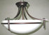 Trans Globe Vitalian 3 Light SEMI FLUSHMOUNT MARBLEIZED in Brushed Nickel Finish Model: 8172 BN