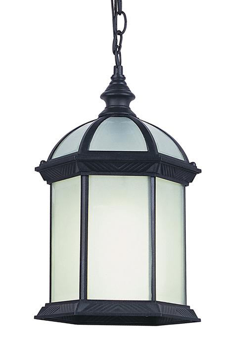 Trans Globe Wentworth 1 Light HANGING LANTERN BEVELED GL in Black Finish Model: 4183 BK