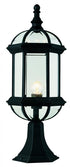 Trans Globe Wentworth 1 Light PIER BASE LANTERN BEVELED in Black Finish Model: 4182 BK