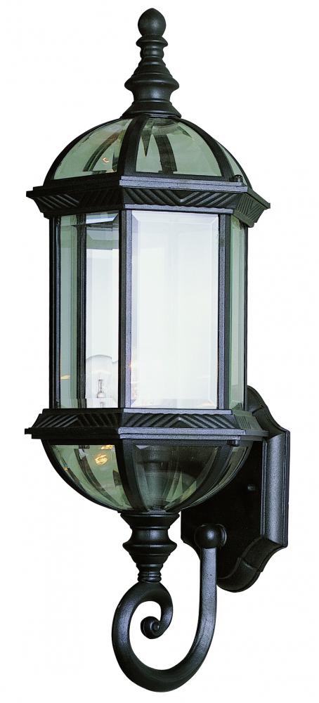 Trans Globe Wentworth 1 Light SCROLL UP ARM LANTERN BEVE in Black Finish Model: 4180 BK