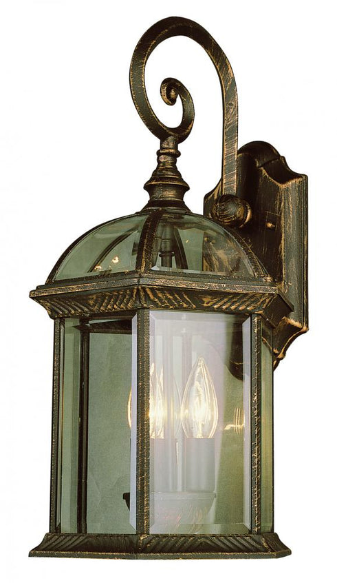 Trans Globe Wentworth 3 Light WALL MED OUTD BEVELED GLAS in Black Finish Model: 44181 BK