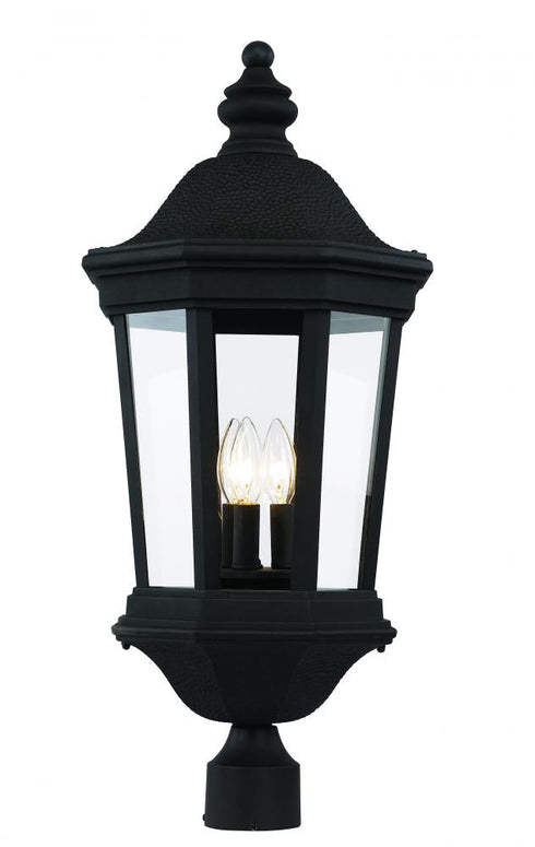 Trans Globe Westfield Clear Glass Outdoor Post Mount Model: 40404 BK