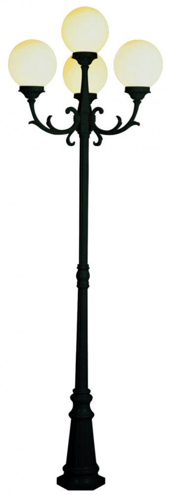 Trans Globe Wilshire 89 In. Tall 4 Light 4 Globe Shade Model: 4080 BK