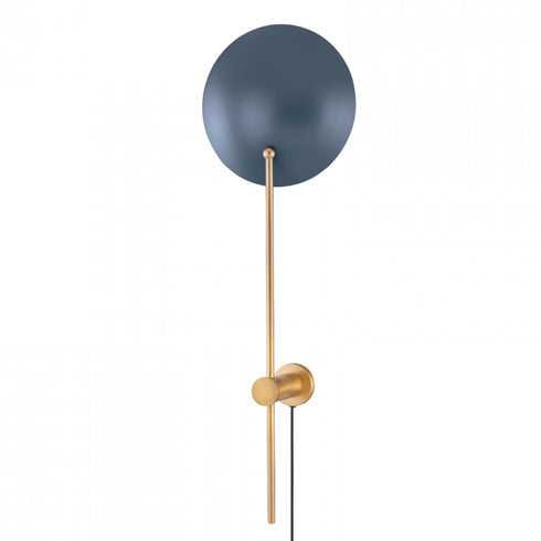 Troy 1 Light Portable Wall Sconce Model: PTL8132-PBR/SBL