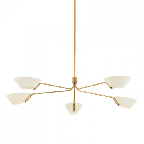 Troy 5 Light Chandelier Model: F8163-PBR/SSD