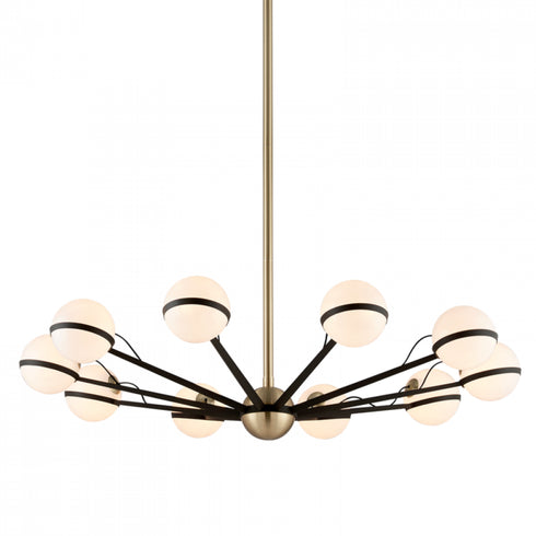 Troy Ace 10 Light Chandelier Large Model: F5306-TBZ/BBA