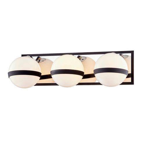 Troy Ace Bath and Vanity in Textured Black and Polish Nickel Finish Model: B7483-TBK/PN