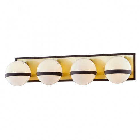 Troy Ace Bath and Vanity in Textured Bronze/Brushed Brass Finish Model: B7474-TBZ/BBA