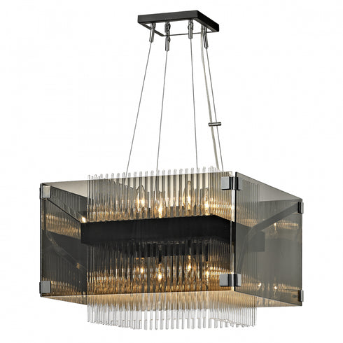 Troy Apollo Chandelier in Bronze/Polished Chrome Finish Model: F5905-BRZ/PC