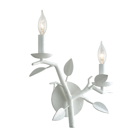 Troy Aubrey Wall Sconce in Gesso White Finish Model: B7622-GSW