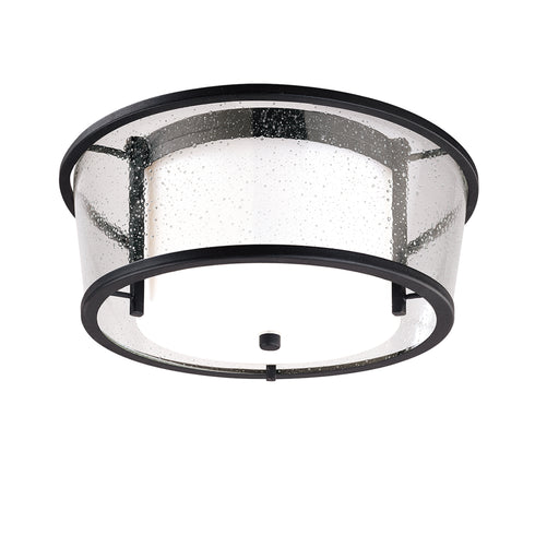 Troy Bennington Flush Mount in Textured Black Finish Model: C1350-TBK