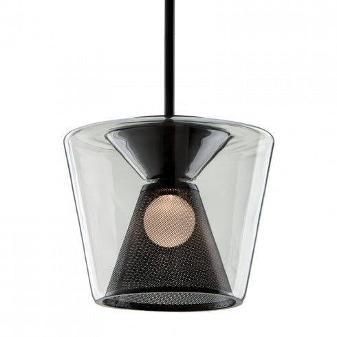 Troy Berlin 1 Light Pendant Medium Model: F5852-SBK