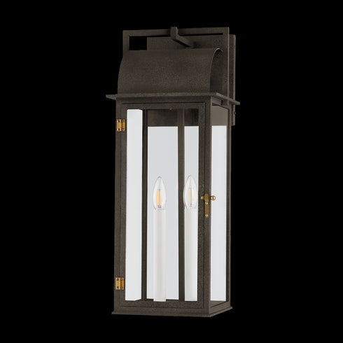 Troy BOHEN Exterior Wall Sconce in French Iron/Patina Brass Finish Model: B2224-FRN/PBR