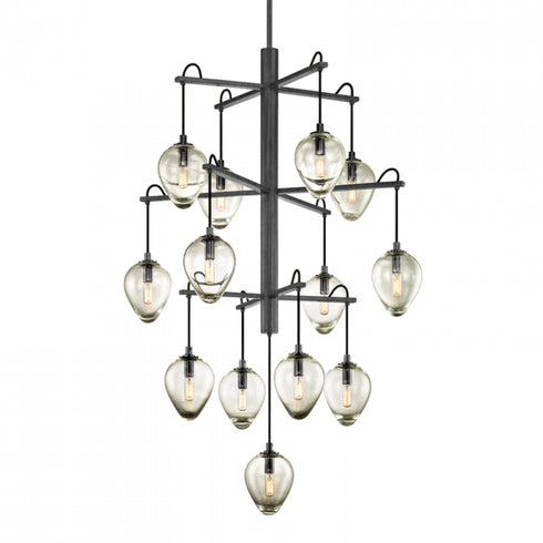 Troy Brixton 13 Light Pendant Model: F6208-GRA/BCR