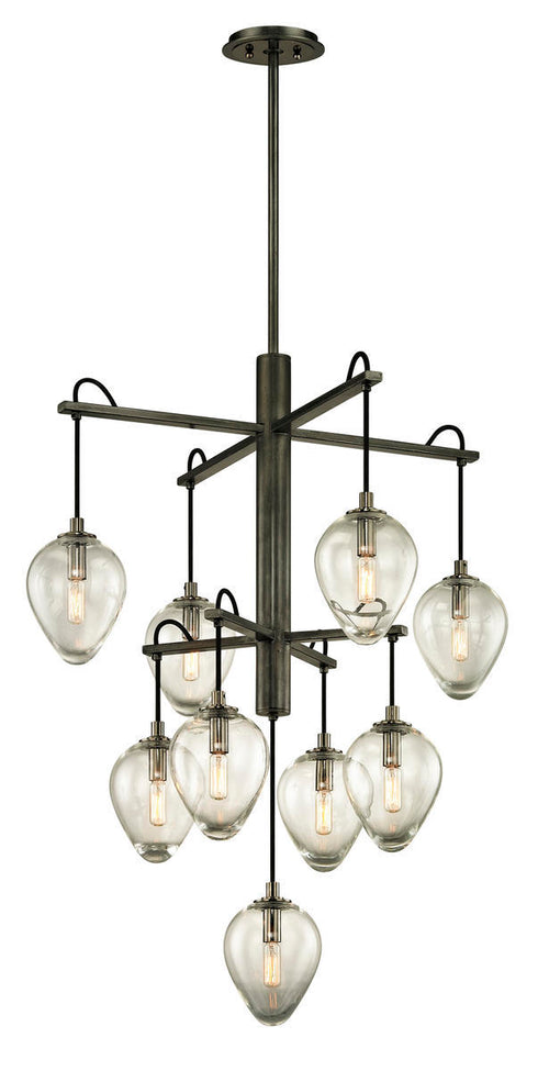 Troy Brixton Chandelier Model: F6207-GRA/BCR