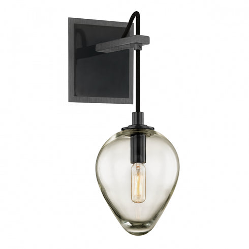 Troy Brixton Wall Sconce in Graphite/Black Chrome Finish Model: B6201-GRA/BCR